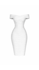 Camille Off-Shoulder Bandage Midi Dress