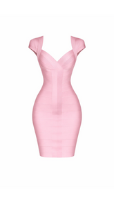 Aysha Deep V Bandage Mini Dress