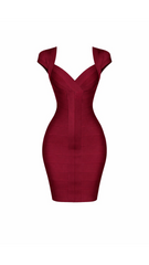 Aysha Deep V Bandage Mini Dress