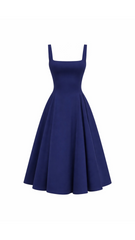 Evelyn Blue Midi Dress