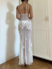 Isabella Sheer Floral Maxi Gown