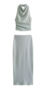Mint Violet Two-Piece Ensemble