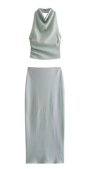 Mint Violet Two-Piece Ensemble
