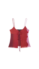 Roselyn Red/Pink Crop Top and Skirt Set