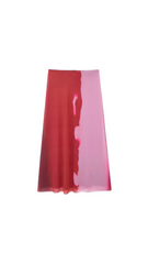 Roselyn Red/Pink Crop Top and Skirt Set