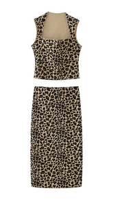 Leah Cheetah-Print Two-Piece Set