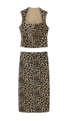 Leah Cheetah-Print Two-Piece Set