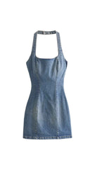 Olivia Denim Blue Mini Dress