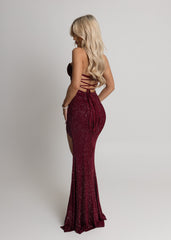 In The Spotlight Maxi Dress - Burgundy