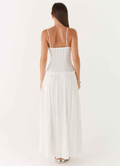 Jacinda Maxi Dress - Ivory Open Back