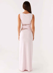 Karma Maxi Dress - Pink Lace Waist