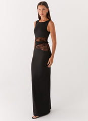 Karma Maxi Dress - Black Lace Waist