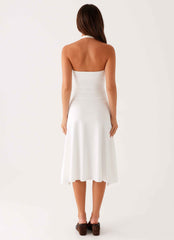 Klyne Midi Dress - Ivory Stretch Jersey