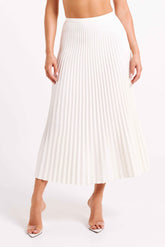 Twyla Ivory Pleated Maxi Skirt