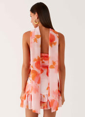Manon Mini Dress - Blushing Blossom Strapless