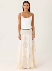 Marzia Maxi Skirt - Ivory Broderie