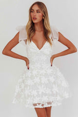 SLEEVELESS EMBROIDERED MINI SUMMER DRESS
