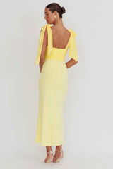 MESH FITTED MAXI FORMAL PARTY DRESS
