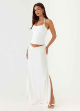 She Means It Maxi Skirt - Ivory Low Rise