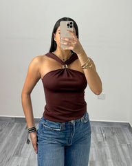 Mocha Halter Top