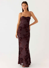That Girl Maxi Dress - Cool Chocolate Floral