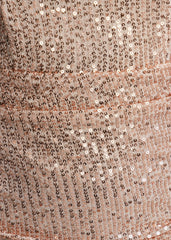 The Night of Nights Cowl Neck Sequin Midi Dress - Rose Gold