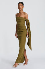 Addie Full-Length Dress - Rich Olive