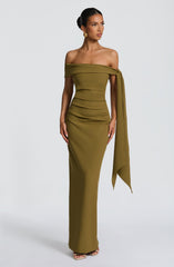 Addie Full-Length Dress - Rich Olive