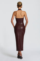 Burgundy Ainsley Midi Dress
