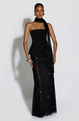 Allaire Black Maxi Skirt