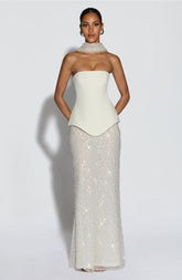 Allaire Ivory Maxi Skirt
