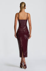 Cherry Lacquer Amala Midi Dress