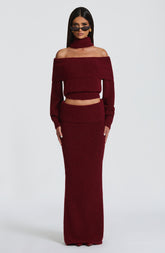 Burgundy Andie Maxi Skirt