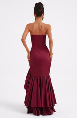 Burgundy Angelina Maxi Dress