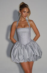 Araminta Silver Mini Dress