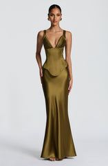 Maxi Skirt in Deep Olive - Atlanta Collection