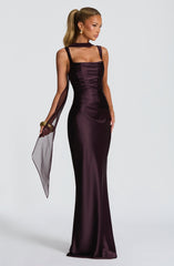 Plum Calanthe Maxi Dress