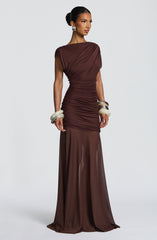Plum Brown Demelza Maxi Dress