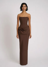 Chocolate Hilda Gown