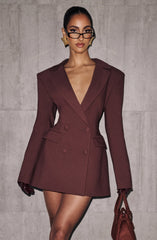 Plum Brown Elvira Mini Dress
