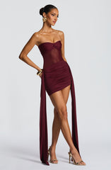 Fiorella Cherry Lacquer Mini Dress
