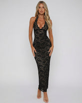 Aria Lace Open Back Maxi Summer Dress