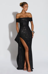 Joyce Black Sparkle Maxi Dress