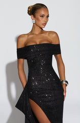 Joyce Black Sparkle Maxi Dress