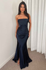 Lola Navy Corset Maxi Dress