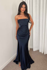 Lola Navy Corset Maxi Dress