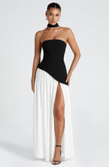 Maliyah Black and White Maxi Dress