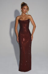 Plum Brown Mirabella Maxi Dress