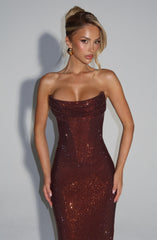 Plum Brown Mirabella Maxi Dress