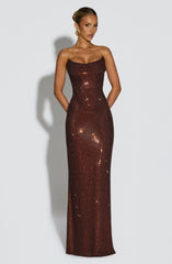 Plum Brown Mirabella Maxi Dress